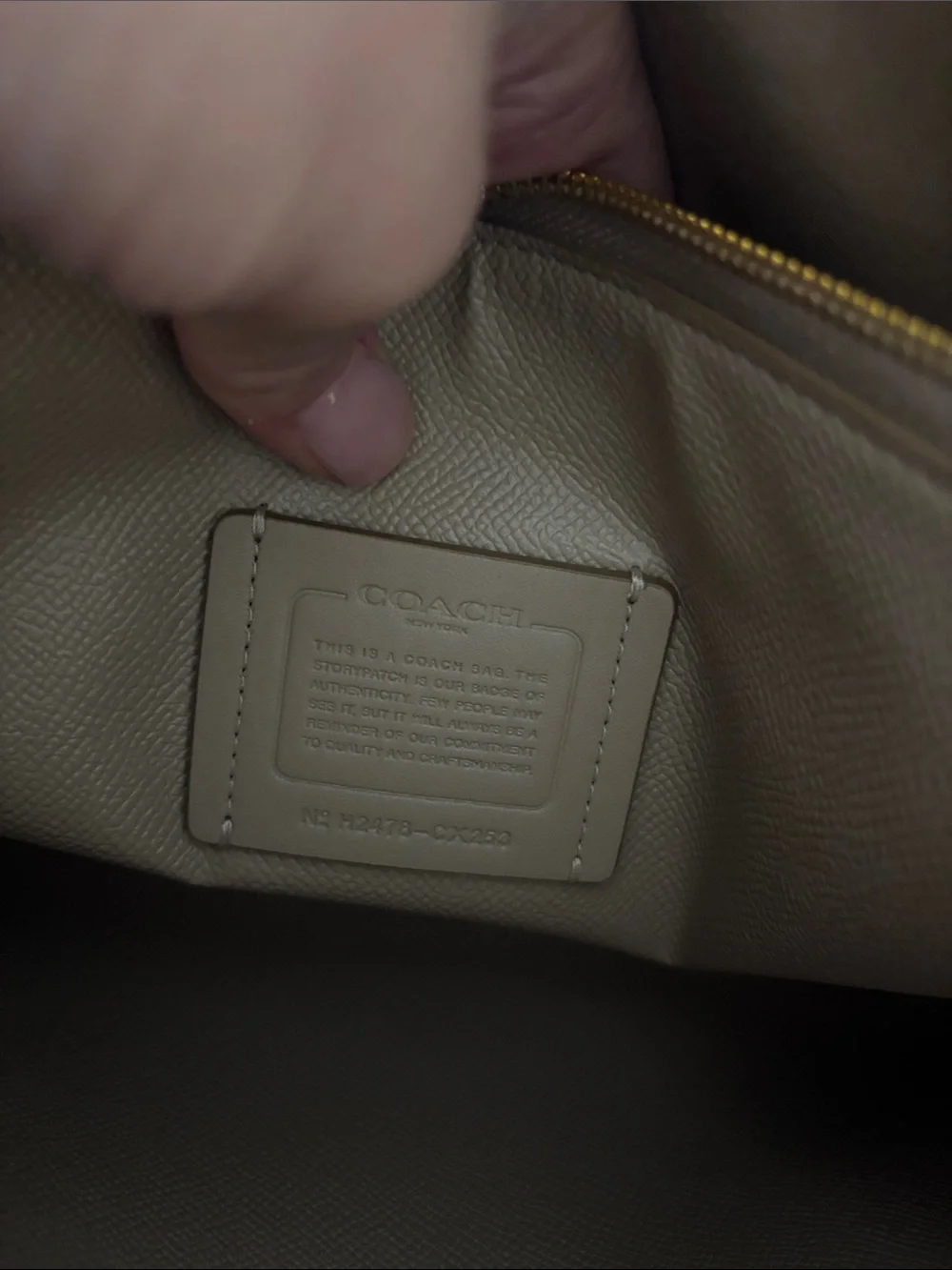 Coach Metallic Tote with Star Charm